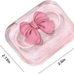 Cute Japanese Portable Contact Lens Case Portable Cute Bow Transparent Cosmetic Contact Lense Box Female Small Storage Lens Box