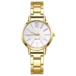 Men's & Women's Business Quartz Watch with Alloy Gold Dial & Band High Quality Case Box Included 37mm Dial Diameter