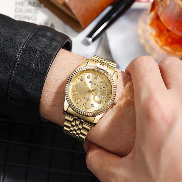 New 2021 Fashion Moonnight Stainless Steel Men Quartz Watches Canledar Luxury Designer Relogio Masculino erkek kol saati Clock - AliExpress 1511
